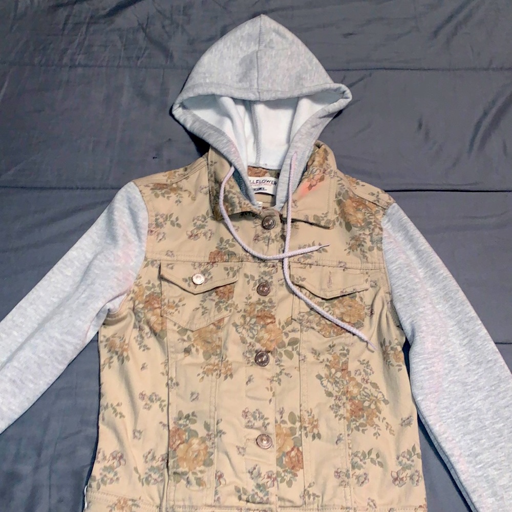 Selling a brand new wallflower authentic denim jacket long sleeves for $8